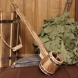 Черпак Добрыня 0,25л с нержавеющей вставкой, Банный Эксперт черпак добрыня 0,25л с нержавеющей вставкой, банный эксперт