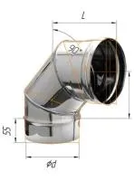 Колено Феррум угол 90° нержавеющее (430/0,5 мм) ф120 (4 секционное) колено феррум угол 90° нержавеющее (430/0,5 мм) ф120 (4 секционное)