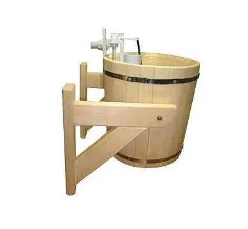 обливное устройство, 20л, с пластиковой встакой, липа, с залив.устр., банные штучки