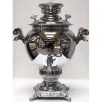 Самовар угольный жаровый, 5 л, латунный никелированный, Персидский 2015/1 самовар угольный жаровый, 5 л, латунный никелированный, персидский 2015/1