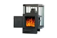 Печь для бани чугунная Сибирь-20 универсальная чугунная дверца (сетка)  печь для бани чугунная сибирь-20 универсальная чугунная дверца (сетка)