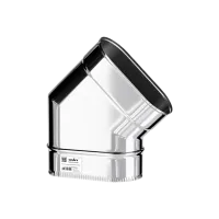 колено craft угол 45°, нержавеющее овальное (316/0,8мм), ф100*200 большее