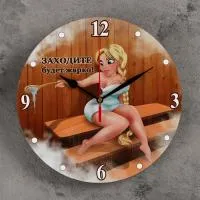 Часы "Заходите, Будет жарко!" 24см часы "заходите, будет жарко!" 24см