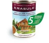 Состав Krasula защитно-тонирующий д/древесины, орех, 3,3л, Норт состав krasula защитно-тонирующий д/древесины, орех, 3,3л, норт