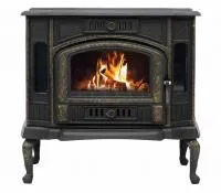 печь-камин сибирь-10 со стеклом чугунная