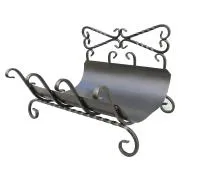 Дровница узорная с поддоном черная, Банный Эксперт дровница узорная с поддоном черная, банный эксперт