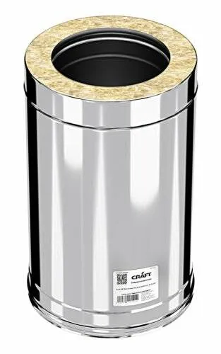 Дымоход Craft нержавеющий (310/0,8) ф120 L=0,5м дымоход craft нержавеющий (310/0,8) ф120 l=0,5м