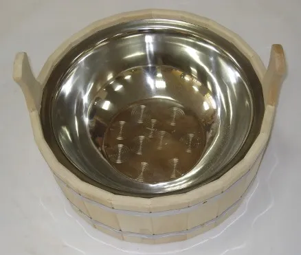 шайка двуручная 17л с нержавеющей вставкой, банный эксперт