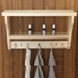 Полка универсальная (5 крючков, 9 отверстий), Банный Эксперт полка универсальная (5 крючков, 9 отверстий), банный эксперт