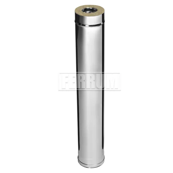 Дымоход Феррум утепленный нержавеющий (430/0,5мм)/оцинкованный ф110/200 L=1м по воде дымоход феррум утепленный нержавеющий (430/0,5мм)/оцинкованный ф110/200 l=1м по воде