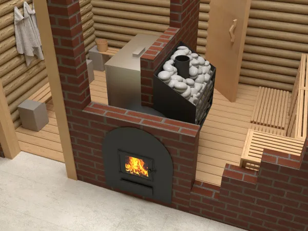 Печь для бани Сабантуй 3D 16 Панорама бак слева печь для бани сабантуй 3d 16 панорама бак слева