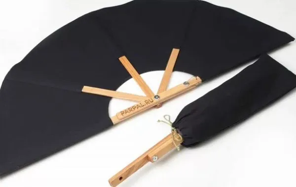 Веер для бани ARIA L (112см) черный веер для бани aria l (112см) черный