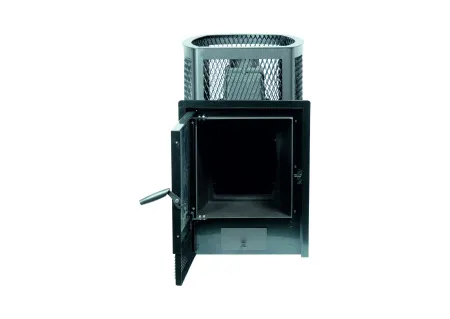 печь для бани чугунная сибирь-22-про панорамная дверка (сетка)