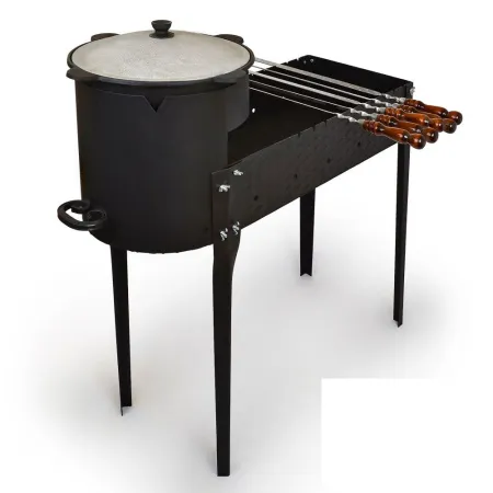 мангал узбекский с печкой 12л