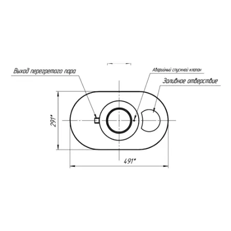ппш-б бак 40л + пароперегреватель трубный d115 (430) тис