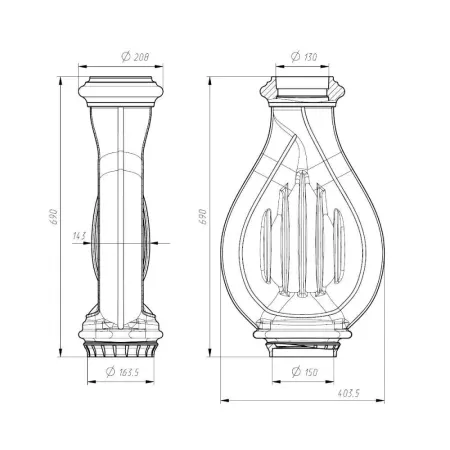 конвектор прометалл лира 150м-130м (черный)