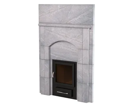 портал для банной печи изистим из талькохлорита 900x100x1250 мм без верхней плиты