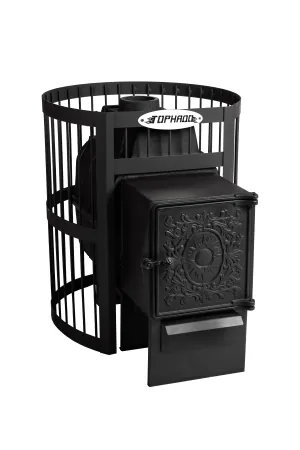 печь для бани торнадо-16 чугунная дт-4 сетка дровяная