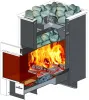 печь для бани термофор добропар carbon 14 закр.каменка чуг дверца со стеклом антрацит
