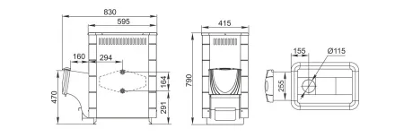 печь для бани тмф аврора inox дверца антрацит илюминатор терракота