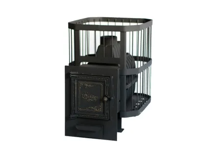 печь для бани чугунная сибирь-20 универсальная чугунная дверца (сетка) 