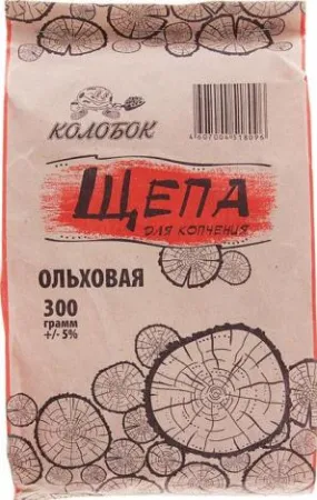 Щепа для копчения Колобок Ольховая 300г щепа для копчения колобок ольховая 300г