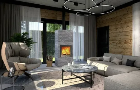 печь-камин tulikivi raita s grafia 2100 мм 