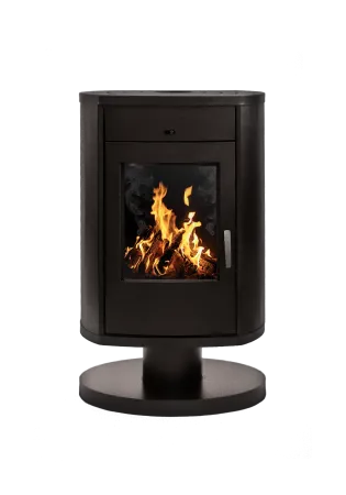 печь-камин сибирь-10 со стеклом стальная