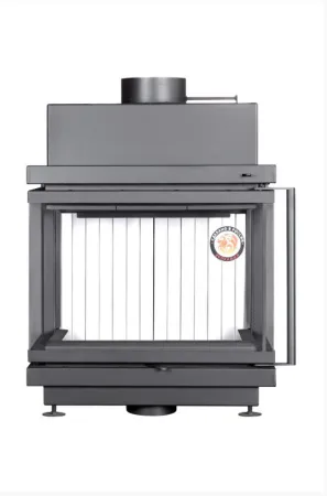 топка каминная альфа 700, три стекла, белый шамот подовая, экокамин 