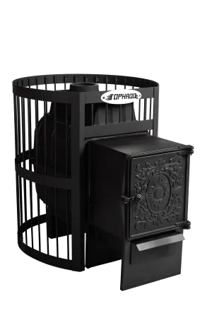 печь для бани торнадо-16 чугунная дт-4 сетка дровяная