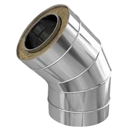 колено феррум утепленное угол 135° нержавеющее (430/0,5мм)/зеркальное ф200/280 по воде