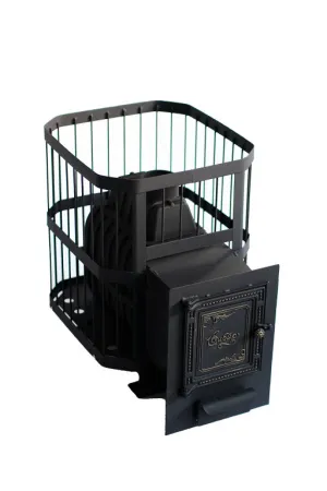 печь для бани чугунная сибирь-20 универсальная чугунная дверца (сетка) 