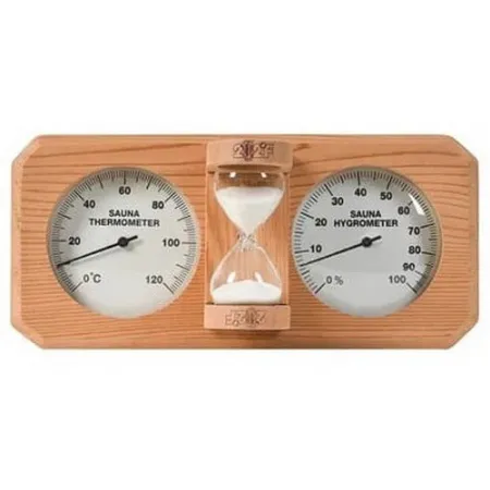 термометр с гигрометром банная станция, пес.часы, канад. кедр th-25-r white, 212f, банный эксперт