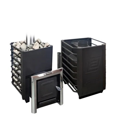 печь для бани ермак 16 сетка-классика carbon, антрацит