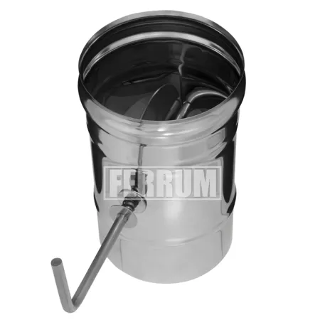 заслонка феррум (шибер поворотный) нержавеющая (430/0,5мм) ф100