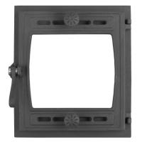 дверца чугунная топочная дтг-8бс "кижи-2" 340*370*130 мм окрашенная со стеклом рубцовск