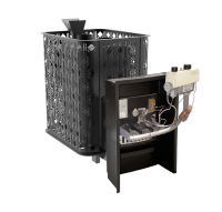 печь для бани black stove verona 18 чугунная закр.каменка газ #