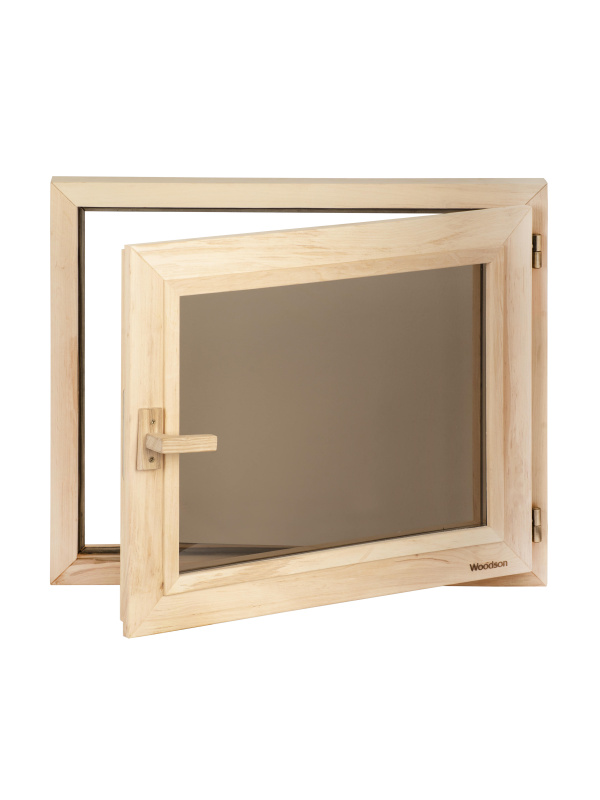 Форточка для бани деревянная 0,5х0,6 м стекло бронза, ольха, Woodson  форточка для бани деревянная 0,5х0,6 м стекло бронза, ольха, woodson