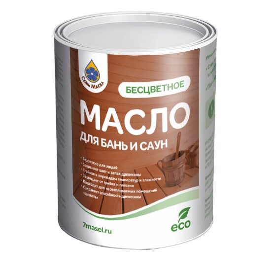 Масло для бань и саун бесцветное Семь масел 1 л.