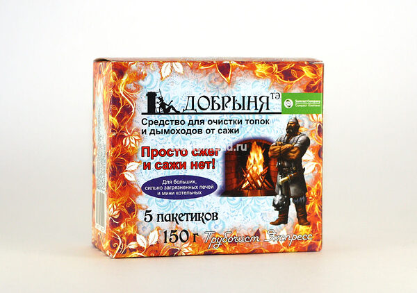 Средство для очистки дымоходов "Трубочист Экспресс" (5шт по 30г), Добрыня