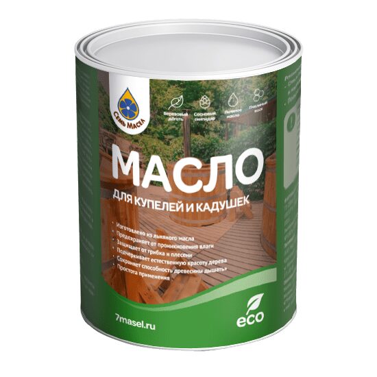 Масло для купелей и кадушек Семь масел 0,9 л.
