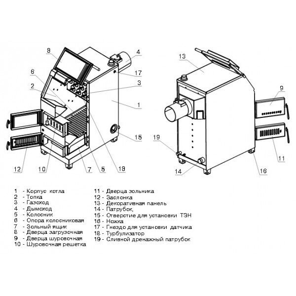 Котел ZOTA Тополь М-14 комбинированный
