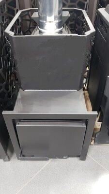 Печь для бани Сталь-Мастер Рада 6 14М закр.каменка стал.дверца антрацит дровяная сетка