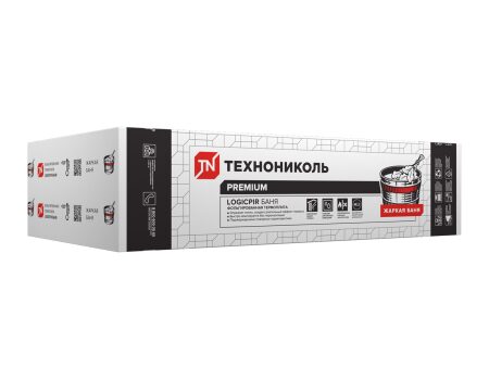 Плита теплоизоляционная ТехноНИКОЛЬ LOGICPIR Баня Ф/Ф L-1190х590х30мм